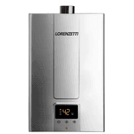 Aquecedor De Água A Gás Lorenzetti Lz 1600 De INOX 25Litros Digital Gás Gn