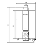 Aquecedor De Água A Gás Lorenzetti Lz 1600 De INOX 25Litros Digital Gás Gn