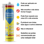 Kit 12 Unidades Selante Fixtudo Silicone Pu Cola Embaixo D'agua