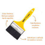 Pincel Cerdas Pretas Esmalte 4' Polegadas Atlas