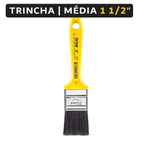 Trincha Média para Pintura Esmalte 1 1/2 Atlas