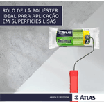 Rolo De Pintura Resimax Lã Sintética Atlas 9cm