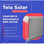 Persiana Rolo Tela Solar 160X160cm Atlas