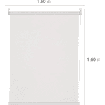 Persiana Rolo Tela Solar 120X160cm Off White Atlas