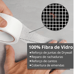 Fita Telada Reparos de 100mm x 20m para Reparos em Gesso, Drywall e Acartonado