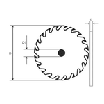CORTAG LAMINA DE SERRA CIRCULAR P/ MADEIRA 24 DENTES O 110 MM