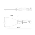 Espatula Flexivel 10cm Com Cabo Plastico Tramontina
