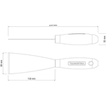 Espátula Rígida 6 cm Tramontina em Aço Carbono com Cabo de Madeira