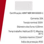 Módulo Interruptor Simples Tramontina 10 A 250 V Branco