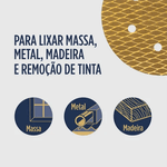 Disco Abrasivo Papel 150mm Grão 220 com 5 Peças - AT515-220 Atlas