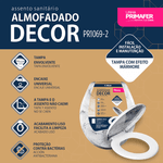 Assento Sanitário De Cores Marmorizado Oval Cor Preto Atlas