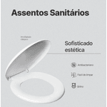 Assento Vaso Sanitário Clássico Almofadado Universal - Atlas Cor Branco