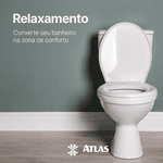 Assento Vaso Sanitário Clássico Almofadado Universal - Atlas Cor Branco