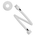 Engate Flexível De Pvc Alta Pressão 40 Cm Cor Branco Censi 