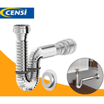 Sifão Sanfonado Flexível para Pia/Lavatório/Tanque 7154 Cromado Censi - 92755