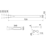 Sifão Tubo Extensivo Para Pia e Tanques Branco - Censi 1,7m