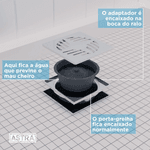 Adaptador para Ralos e Grelhas Cinza Astra