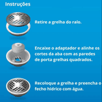 Adaptador para Ralos e Grelhas Cinza Astra