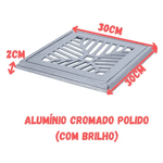 Conjunto Grelha C/ Porta Grelha Polido 30x30cm Costa Navarro