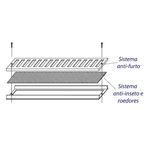 Grelha de Alumínio Com Tela 15x100 Costa Navarro