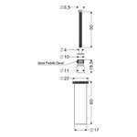 Prolongador C/ Castelo Abs Registro Deca/outros 10mm Cromado Brilhante Censi 