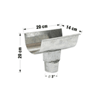 Emenda com Bocal 3" Platibanda Galvanizada C28 Calha Forte