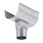 Emenda com Bocal 3" Platibanda Galvanizada C28 Calha Forte