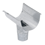 Emenda com Bocal 3" Platibanda Galvanizada C28 Calha Forte