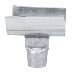 Emenda com Bocal 3" Platibanda Galvanizada C28 Calha Forte