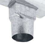 Emenda com Bocal 3" Platibanda Galvanizada C28 Calha Forte