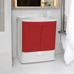 Gabinete Banheiro Lavável 100 Pvc Astra Gab5br Cor Da Pia Branco Cor Do Móvel Bordô
