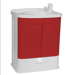 Gabinete Banheiro Lavável 100 Pvc Astra Gab5br Cor Da Pia Branco Cor Do Móvel Bordô