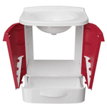 Gabinete Banheiro Lavável 100 Pvc Astra Gab5br Cor Da Pia Branco Cor Do Móvel Bordô