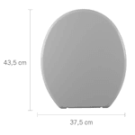 Assento Sanitário Oval Soft Cinza 2 Astra