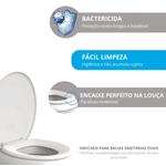 Assento Sanitário Oval Soft Cinza 2 Astra