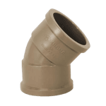 Joelho 45° Soldável Krona 50mm em PVC – Pacote com 10 Peças