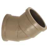Joelho 45° Soldável Krona 50mm em PVC – Pacote com 10 Peças