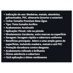 Tinta Esmalte Premium Base Água Preto Fosco 900ml