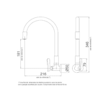Torneira de Parede Loren Flex Preta Lorenzetti 1178 B27