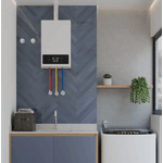 Aquecedor De Água A Gás Lorenzetti Lz 1600 De Branco 15 Litros Digital Gás GN