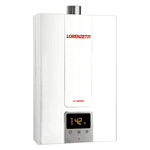 Aquecedor De Água A Gás Lorenzetti Lz 1600 De Branco 15 Litros Digital Gás GN