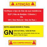 Aquecedor De Água A Gás Lorenzetti Lz 1600 De Branco 15 Litros Digital Gás GN