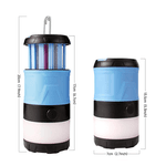 Lâmpada Impermeável Anti-mosquito Camping Recarregável USB - Azul