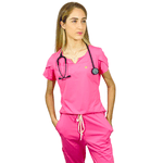 Pijama Cirúrgico Feminino Comfy - Tulipa Rosa