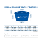 Caixa D'água de Polietileno 310 litros Glassmar