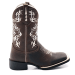 Bota Texana Franca Boots bico quadrado FLOATER linha branca 