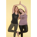 Regata Feminina Funfit - Desculpe O Que Falei Antes Do Yoga Preta