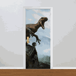 Adesivo para Porta - Dinossauros