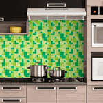 Pastilhas Resinadas - Variada Mosaico Verde Claro