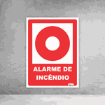Placa de Sinalização - Alarme de Incêndio
